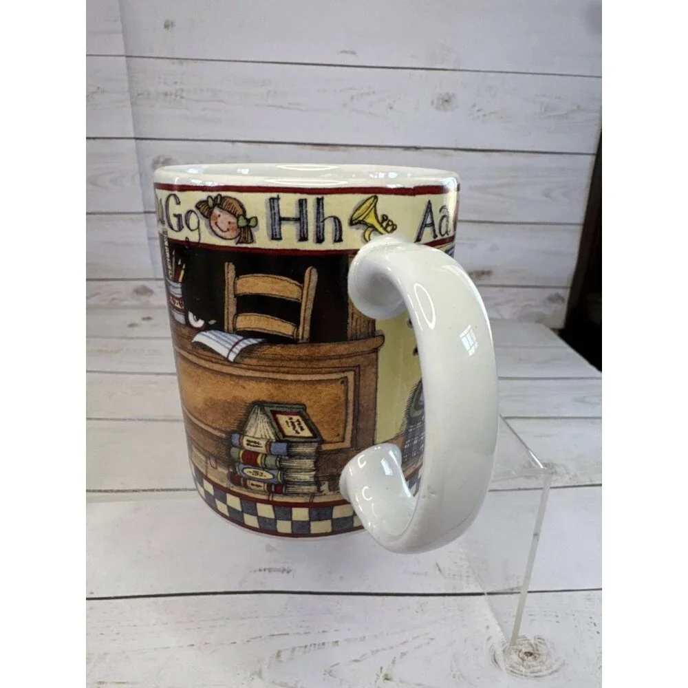 Lang Wise Susan Winget Teacher Mug All Checked Out ABC Coffee‎ Cup